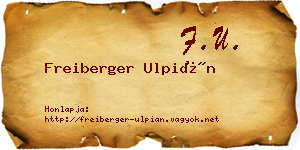 Freiberger Ulpián névjegykártya
